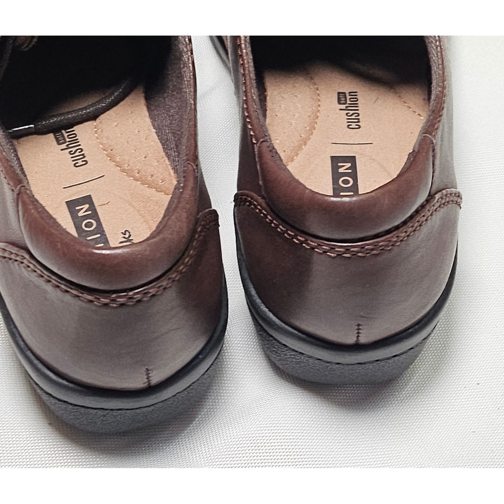 Clarks Collection Brown Leather Lace Up Oxford Shoes Women Size 5.5 US New - Picture 4 of 10